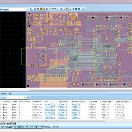 Easy-to-use graphical interface by Hyperlynx DRC